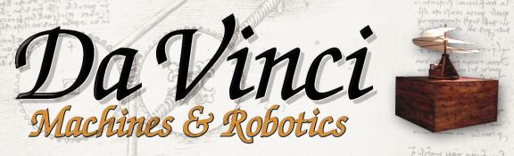 Da Vinci Machines and Robotics exhibit title image.