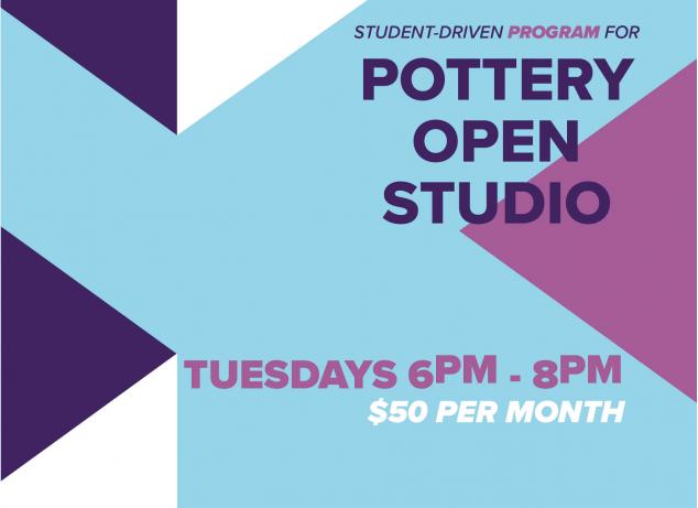 Open Pottery Studio flyer.