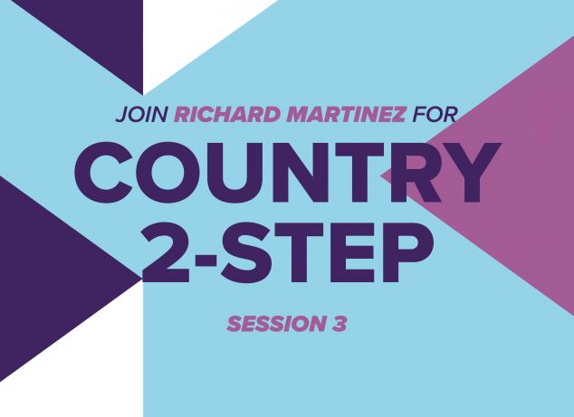 Country 2-Step dance class title card session 3.