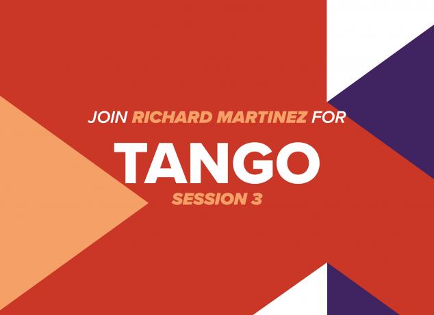 Tango dance class title card session 3.