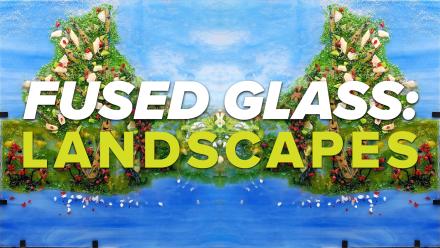 fused glass landscape